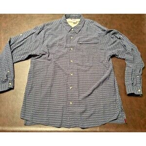 The North Face Men's Long Sleeve Shirt X-Large Blue Plaid Outdoors